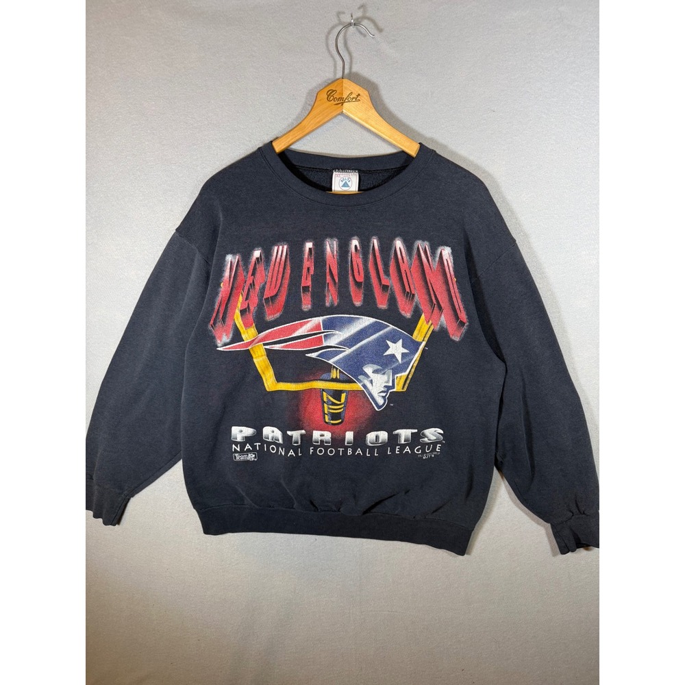 Vintage 1993 New England Patriots Sweatshirt Delta XL Made USA NFL Graphic Y2K
